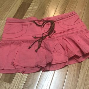 Pink cotton miniskirt